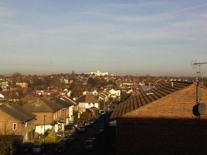 St Helier Hospital as viewed from Relko Gardens, Sutton Grove