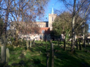 All Saints' Church - south side on 16th February 2014